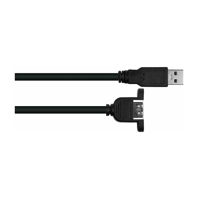 kabelmeister USB2.0 Verlängerung A-St.-Einbaub.A schw. 1m — image 2