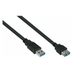 kabelmeister USB3.0 Verläng. A St.-A Bu. UL schwarz 0,5m