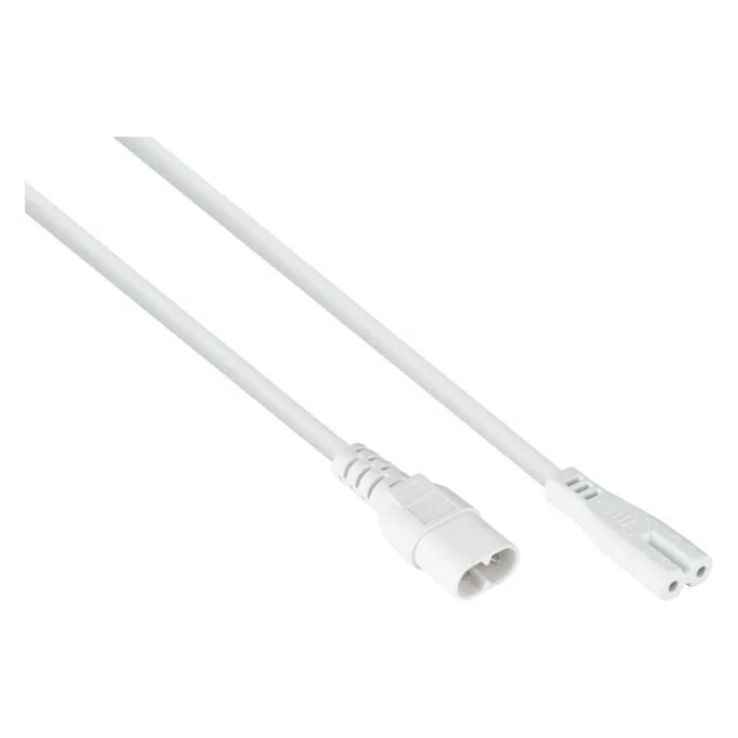 kabelmeister Euro-Verläng. Stecker C8 an C7, weiß, 0,1m — image 1