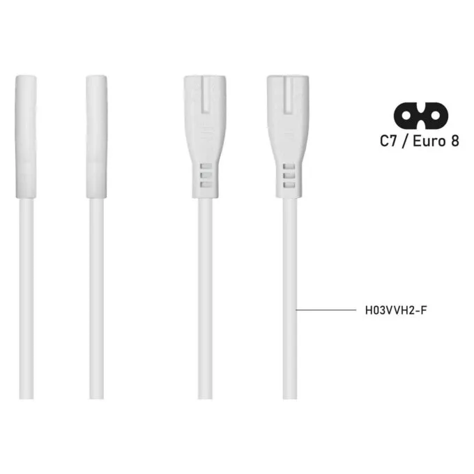 kabelmeister Euro-Verläng. Stecker C8 an C7, weiß, 0,1m — image 4