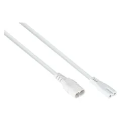 kabelmeister Euro-Verläng. Stecker C8 an C7, weiß, 1m