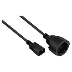 kabelmeister Netzkabel C14 Schutzkontakt-Buchse schw. 0,5m
