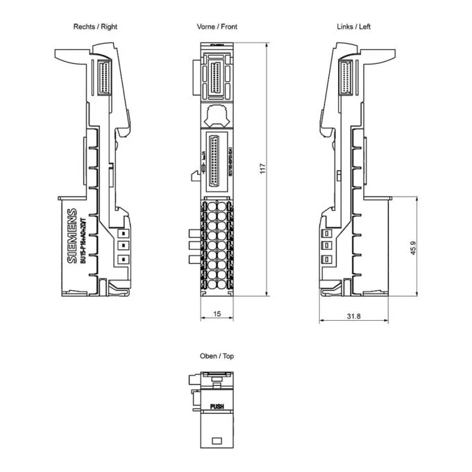 Siemens 6ES7193-6BP00-0DA1 electrical terminals — image 4