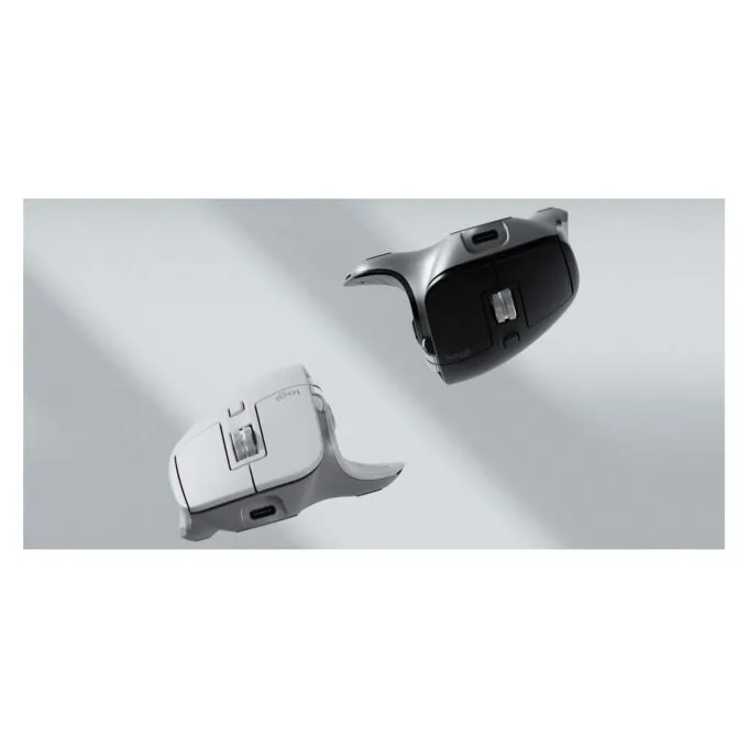 Logitech MX Master 3S, right-handed, laser, RF wireless + Bluetooth, 8000 DPI, silver, white — image 2
