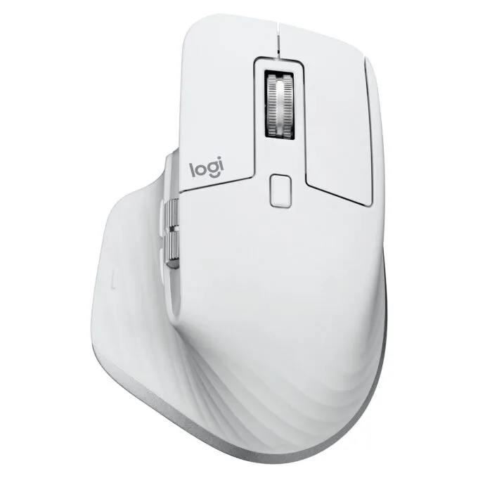 Logitech MX Master 3S, right-handed, laser, RF wireless + Bluetooth, 8000 DPI, silver, white — image 3