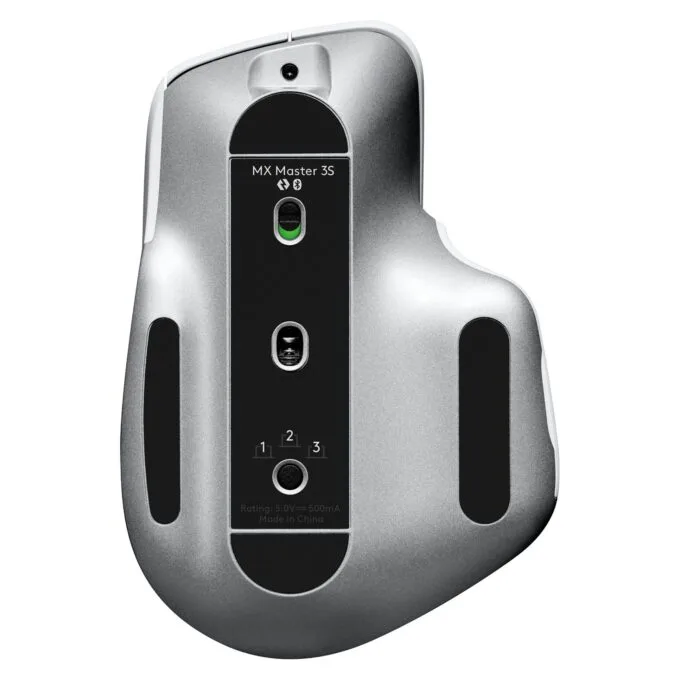 Logitech MX Master 3S, right-handed, laser, RF wireless + Bluetooth, 8000 DPI, silver, white — image 4