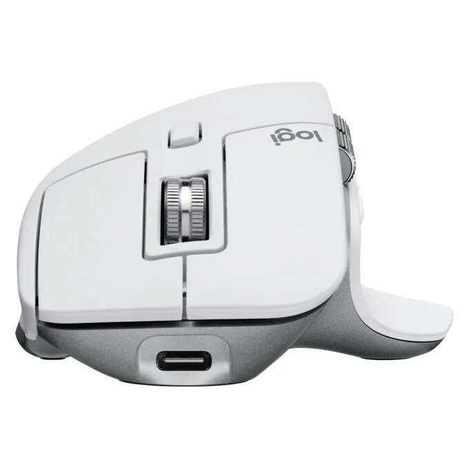Logitech MX Master 3S, right-handed, laser, RF wireless + Bluetooth, 8000 DPI, silver, white — image 8