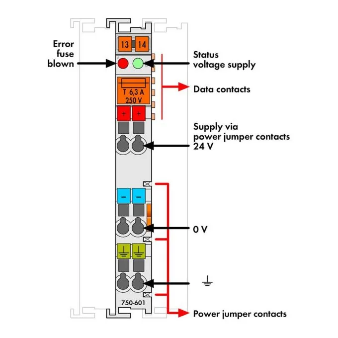 WAGO 750-601 Potentialeinspeisung 24VDC 12x16x100mm — image 2