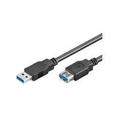 Goobay 1.8m USB 3.0 SuperSpeed Verlängerungskabel, Schwarz [USB 3.0-Stecker (Typ A) > USB 3.0-Buchse (Typ A)]