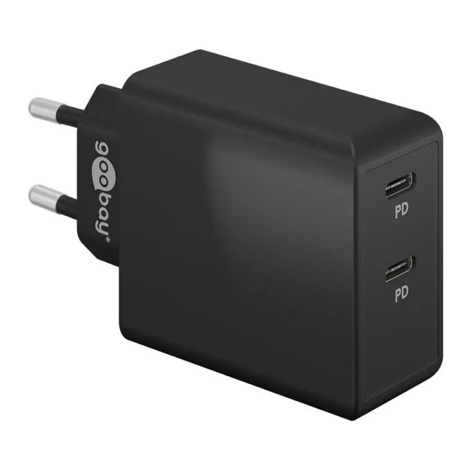 Goobay USB-C™ PD Dual-Schnellladegerät (36 W) schwarz — image 1