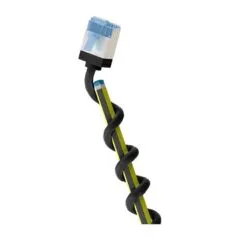 Goobay Ultraflexibles Cat.6a Patchkabel slim, U/FTP (schwarz, 0,5 Meter, extrakurze Stecker)