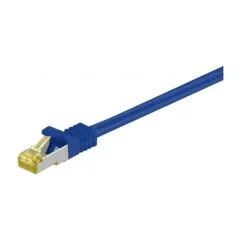 Goobay RJ-45 Patchkabel Cat 6.a S/FTP (PIMF), mit Cat.7 Rohkabel (blau, 3 Meter, 500 MHz)