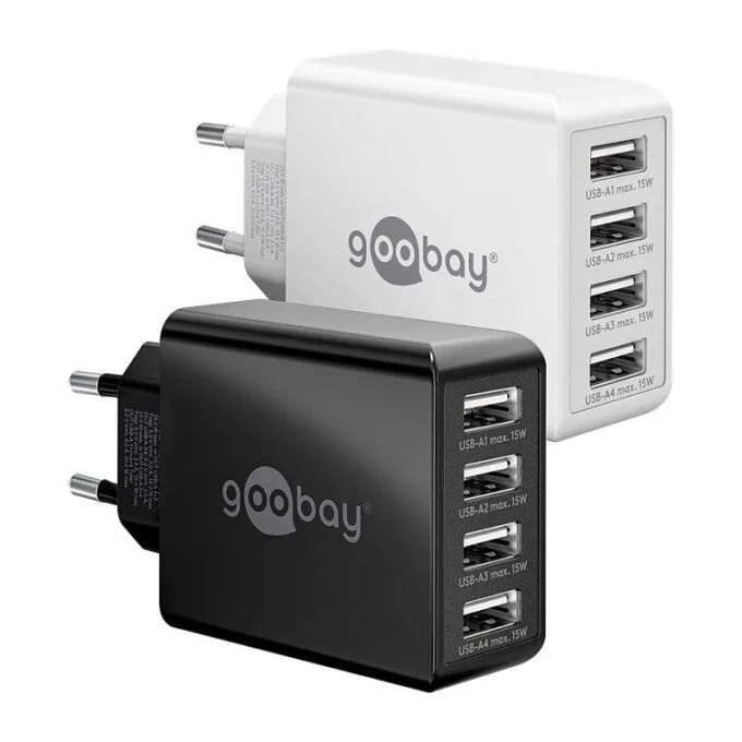 Ladegert USB A 4-fach weiss USB Steckernetzteil, 3A, 30W — image 2