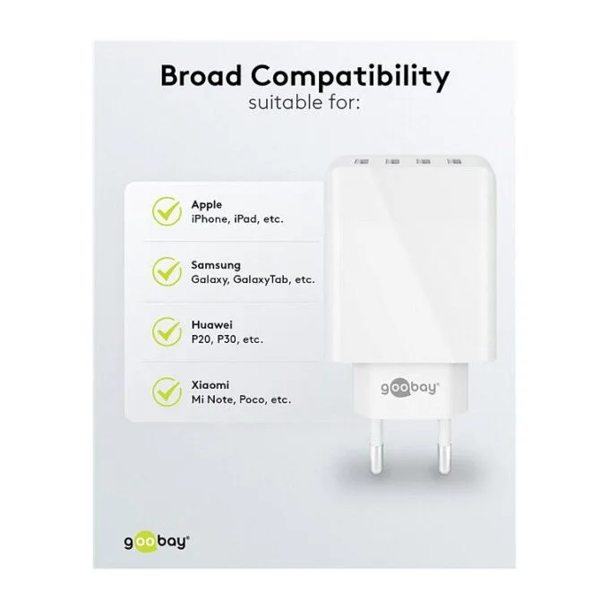 Ladegert USB A 4-fach weiss USB Steckernetzteil, 3A, 30W — image 9