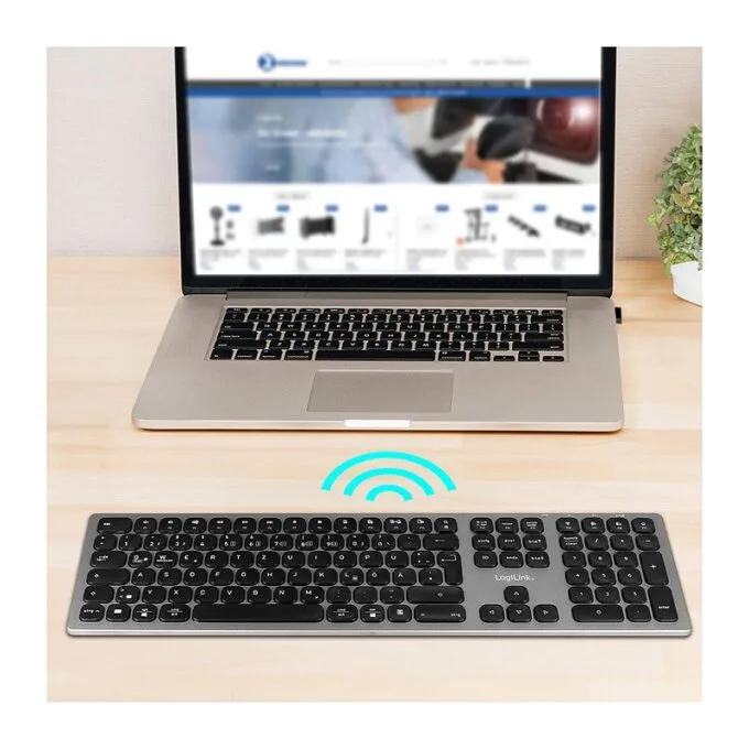 Logilink Wireless Multi-Device-Tastatur BT 5.0, grau — image 8