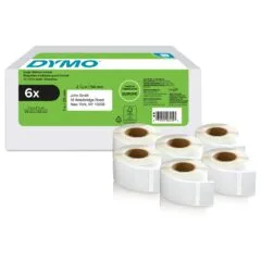 DYMO® Original Etikett für LabelWriter™, Vorteilspack, Rücksendung - weiss -permanent haftend, 6 x 500 Etiketten