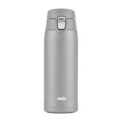 TRAVEL MUG light Thermobecher 0,4 Liter (silber, Flip-Deckel)