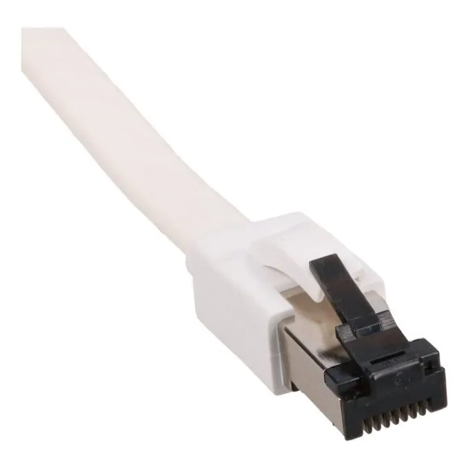 EXTRALINK LAN PATCHCORD CAT.8 U/FTP 3M 40G FLAT SHIELDED FOILED TWISTED PAIR BARE COPPER WHITE — image 3