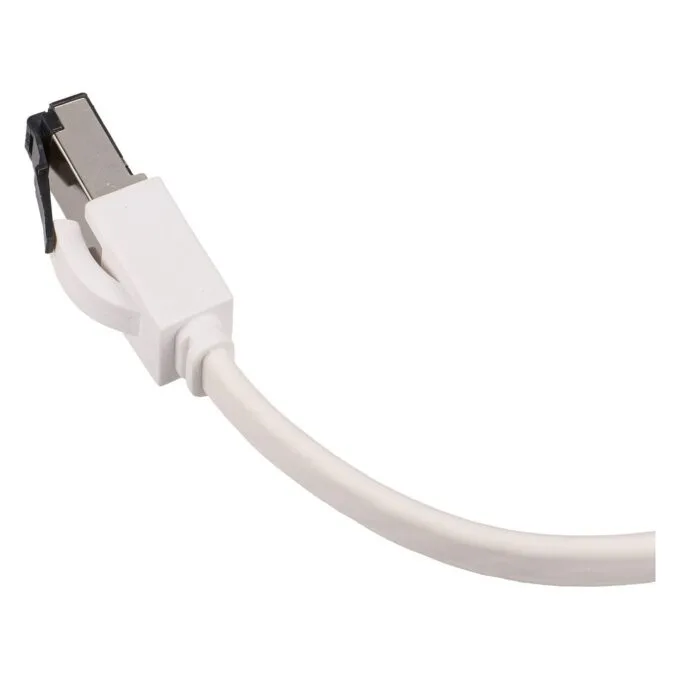 EXTRALINK LAN PATCHCORD CAT.8 U/FTP 3M 40G FLAT SHIELDED FOILED TWISTED PAIR BARE COPPER WHITE — image 6