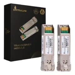 Extralink SFP+ 10G 2-pack | Moduł SFP+ | 10Gbps, LC/UPC, 1310nm, 2km, single mode, DOM (EX.35917) network transceiver module