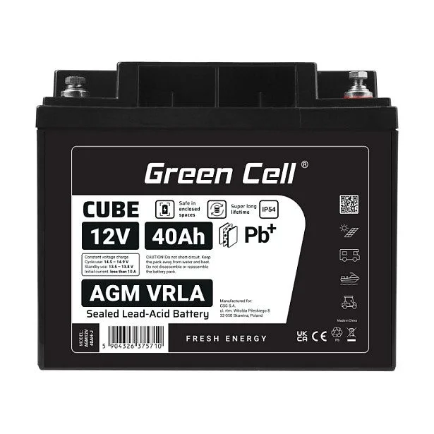 Green Cell AGM12V40AH-J UPS battery — image 4