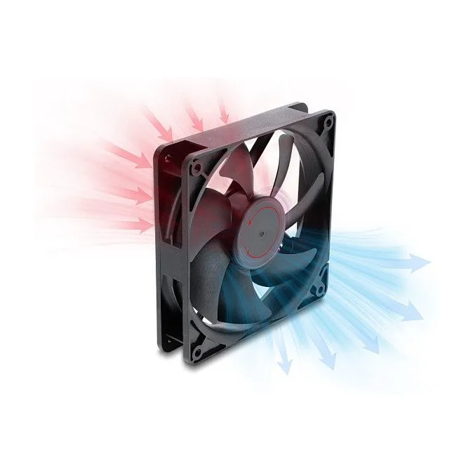 Delock Axiallüfter 48 V DC, 120 x 120 x 25 mm mit 2 Pin Lüfteranschluss schwarz — image 2