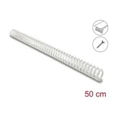 Delock Kabelkanal Flexibel selbstklebend schraubbar 34 x 35 mm - Länge 50 cm grau