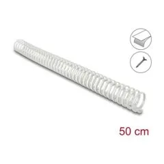 Delock Kabelkanal Flexibel selbstklebend schraubbar 45 x 46 mm - Länge 50 cm grau