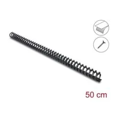 Delock Kabelkanal Flexibel selbstklebend schraubbar 25 x 26 mm - Länge 50 cm schwarz