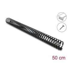 Delock Kabelkanal Flexibel selbstklebend schraubbar 45 x 46 mm - Länge 50 cm schwarz