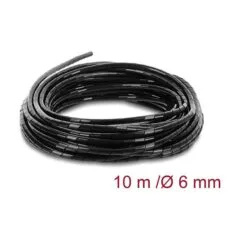 Delock Spiralschlauch 6 mm Durchmesser 10 m schwarz