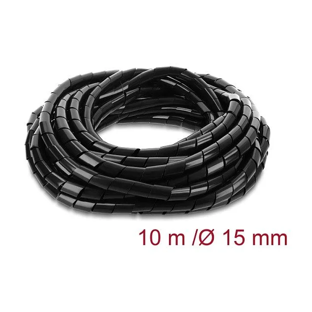 Delock Spiralschlauch 15 mm Durchmesser 10 m schwarz — image 1