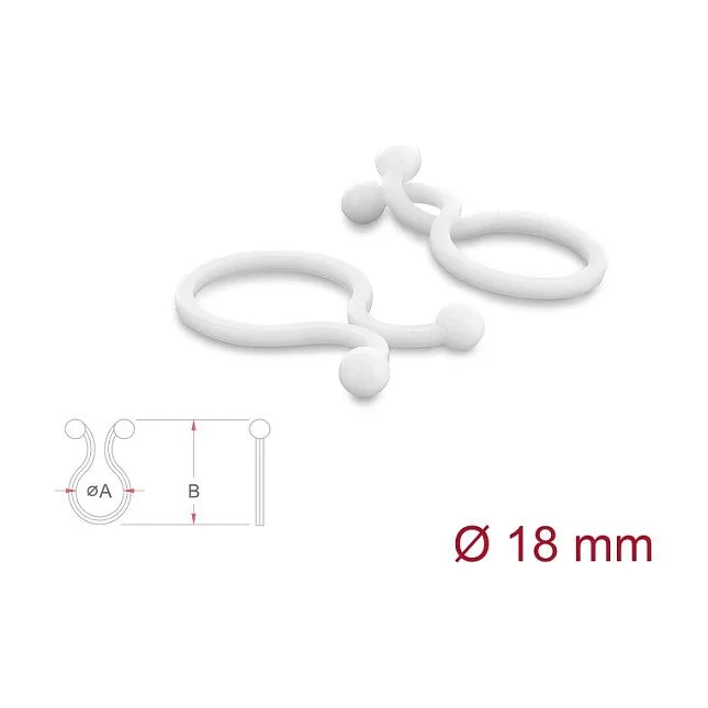 Delock Kabeldriller Ø 18 mm transparent, 100 Stück — image 2