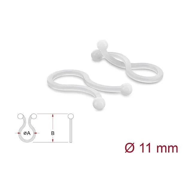 Delock Kabeldriller Ø 11 mm transparent, 100 Stück — image 2