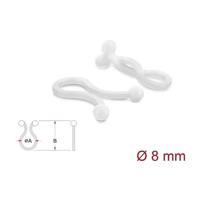 Delock Kabeldriller Ø 8 mm transparent, 100 Stück — image 2