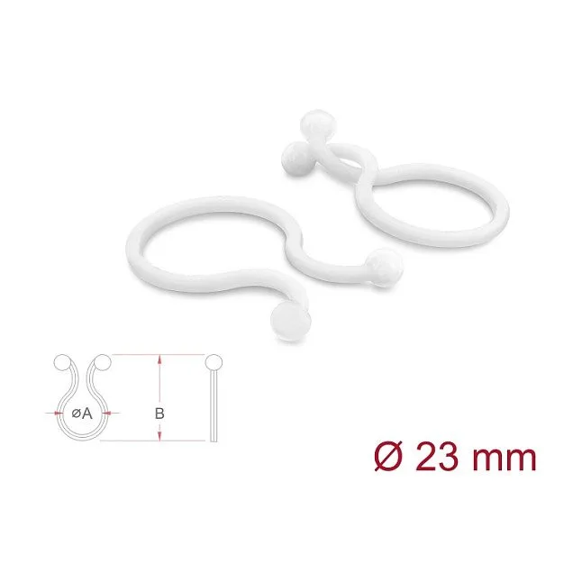 Delock Kabeldriller Ø 23 mm transparent, 100 Stück — image 2