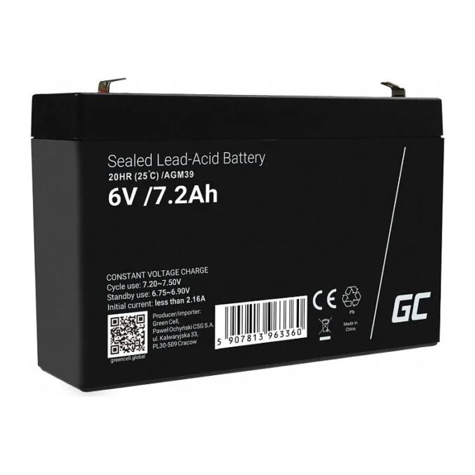 Green Cell AGM39 industrial rechargeable battery — image 1