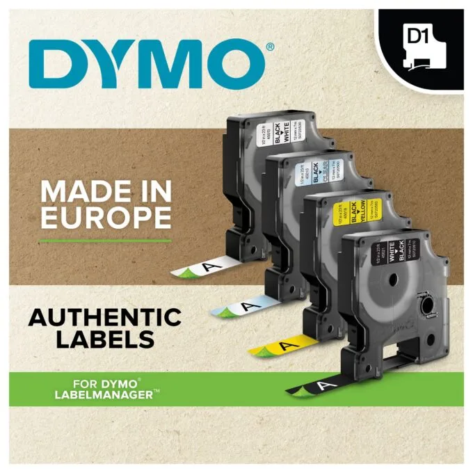 DYMO D1 Standard - Black on Yellow - 24mm label-making tape — image 9