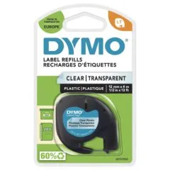 Dymo Letratag Band Plastik transparent 12 mm x 4 m