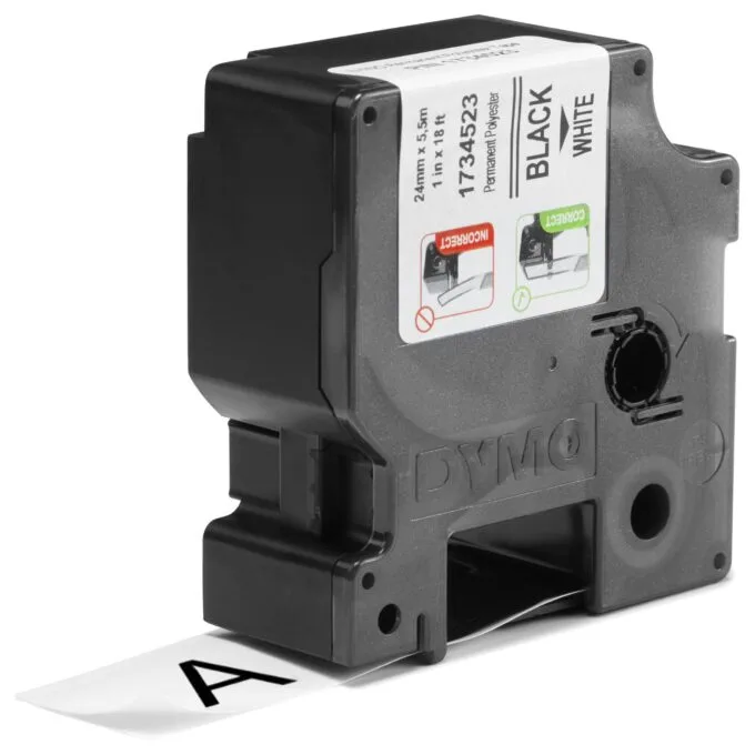 Dymo Rhino 6000+ Perm. Polyester 24 mm x 5,5 m schwarz auf trans. — image 3
