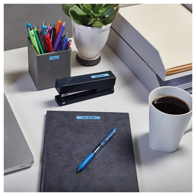 DYMO D1 Standard - Black on Blue - 9mm label-making tape — image 4