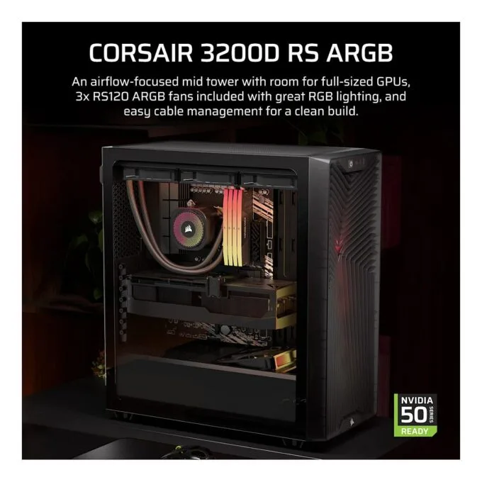Corsair 3200D RS ARGB Mid-Tower PC Case - Smoke — image 4