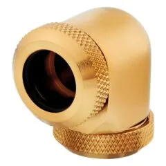 K Corsair Hydro X Series XF Hardline Adapter 90 Degree 12mm AD to 12mm AD Hardtube Pack of 2 Gold