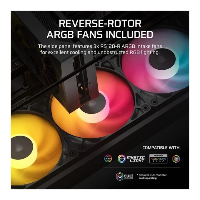 CORSAIR 2800X RS-R ARGB Micro-ATX Gehäuse Schwarz — image 4