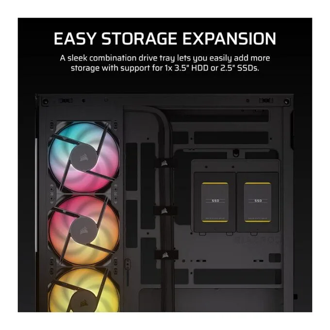 CORSAIR 2800X RS-R ARGB Micro-ATX Gehäuse Schwarz — image 5