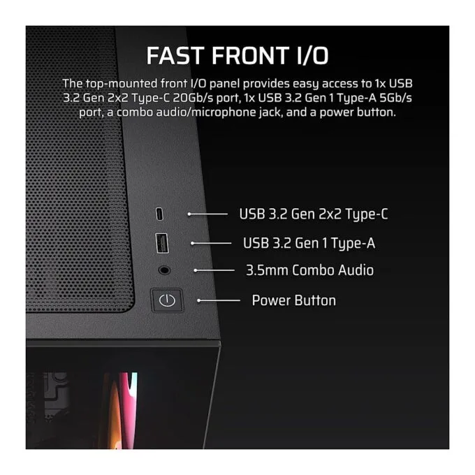 CORSAIR 2800X RS-R ARGB Micro-ATX Gehäuse Schwarz — image 6