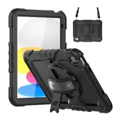 Deqster 360° Tablethülle Rugged Case f. iPad 10.9" (10.Gen.)/A16 Extrem robuste Schutzhülle nach US-Militärstandard (MILSTD 810H)