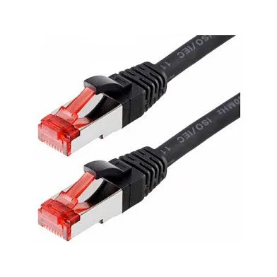 helos Patchkabel Cat.6 GHMT AWG 27/7 schwarz 0,5 m — image 1