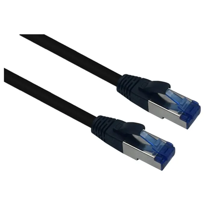 helos Patchkabel Cat.6a Outdoor AWG 26/1 schwarz 7,5m — image 1