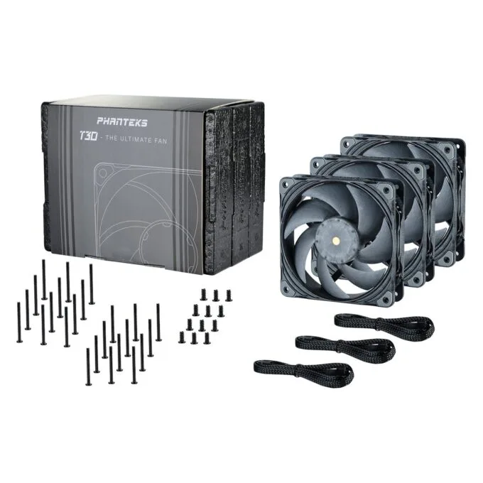 Phanteks T30 PWM 120mm Fan 3-Pack - Black — image 7